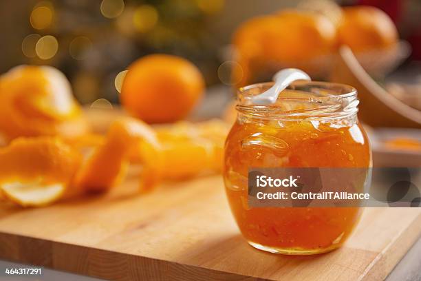 Closeup On Jar With Orange Jam Stock Photo - Download Image Now - Orange - Fruit, Preserves, Celebration
