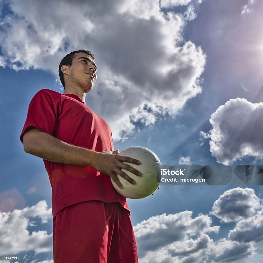 Jugador de fútbol - Foto de stock de Fondo con color libre de derechos