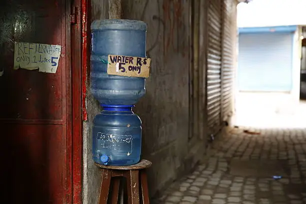 Drinking Water Station in Kathmandu. 5 USCents per liter