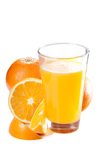 freshly squeezed orange juice stock photo