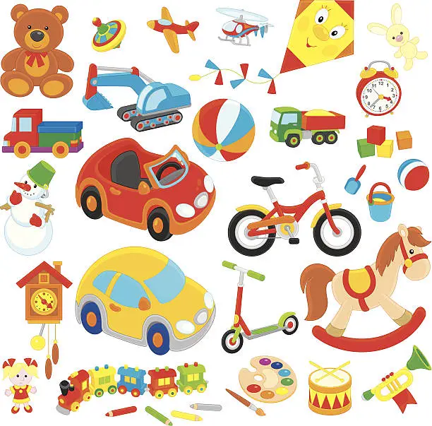 Vector illustration of Toys