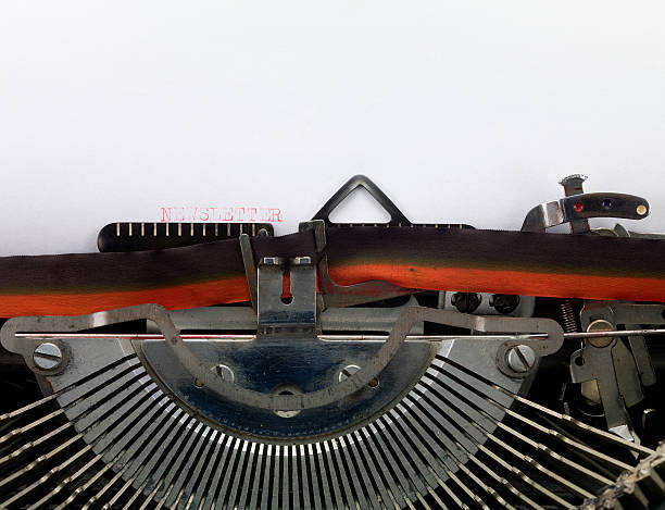 istock newsletter typed whit a typewriter on white paper 464343903
