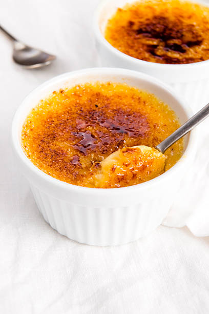 istock French dessert - cream brulee 464347309