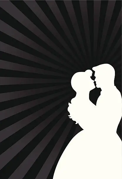 Vector illustration of dancing couple background