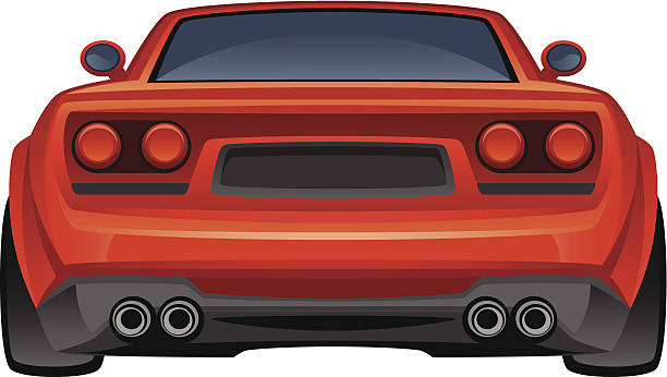 rot sport, ca - car white background isolated on white orange stock-grafiken, -clipart, -cartoons und -symbole