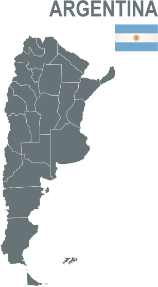 http://dikobraz.org/map_2.jpgDetailed map of Argentina with 23 provinces   and flag 