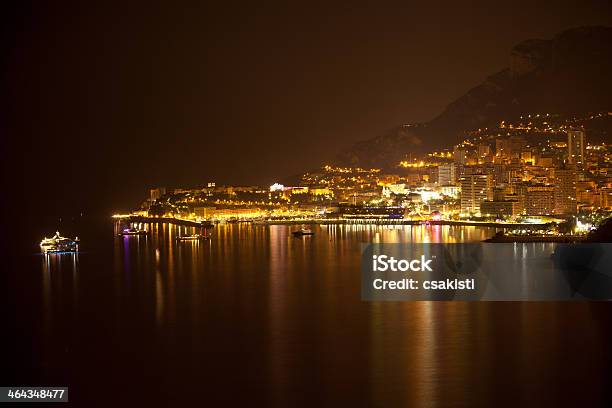 Monaco Monte Carlo By Night Stock Photo - Download Image Now - Architecture, Beach, Building Exterior