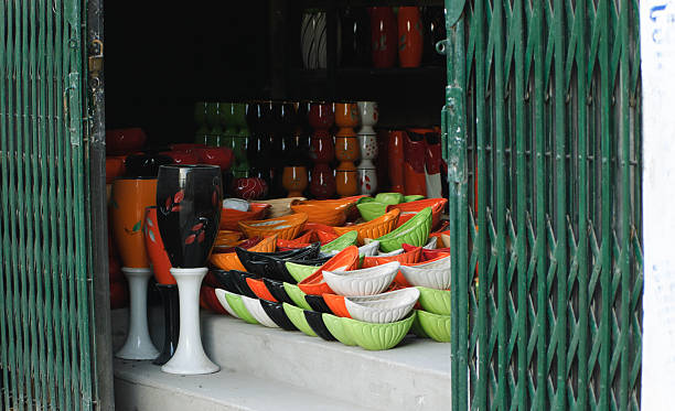 Colorful A corner in Bat Trang-an ancient pottery village bat trang stock pictures, royalty-free photos & images