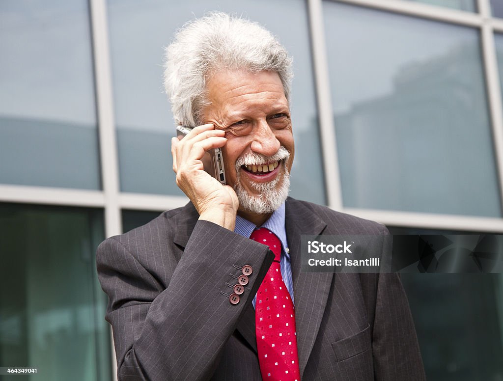 Успешный бизнесмен, говорить на своем смартфоне - Стоковые фото Архитектура роялти-фри