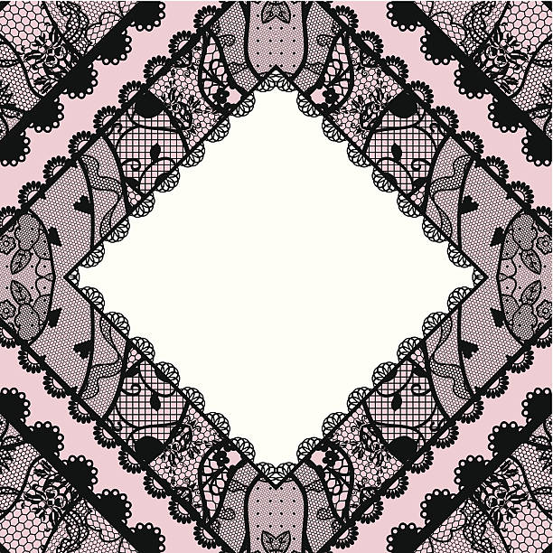 Lacy vintage background. Lacy vintage background. Vector illustration. lace black lingerie floral pattern stock illustrations