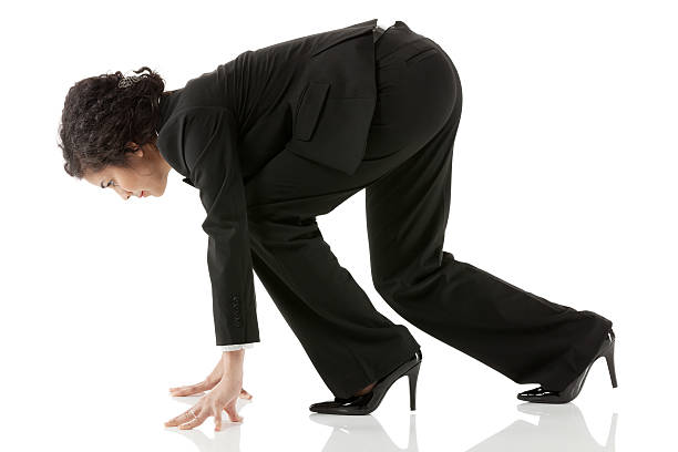 istock Businesswoman ready for competition 464355563