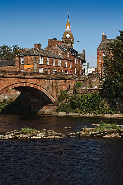 annan bridge i town hall - river annan zdjęcia i obrazy z banku zdjęć