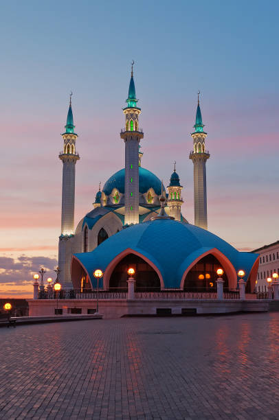 istock Kul Sharif mosque in Kazan Kremlin at sunset. Russia. 464363229