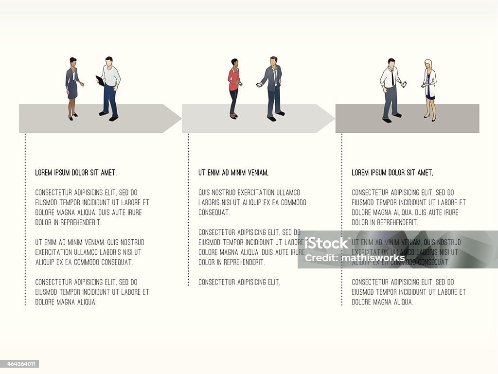 Zeitleiste Diagramm Vorlage Projekt - Lizenzfrei Isometrische Darstellung Vektorgrafik