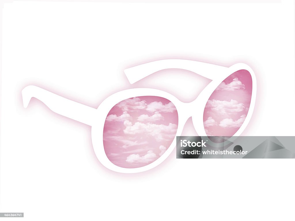 Rosa mundo a través de las gafas - Ilustración de stock de A la moda libre de derechos