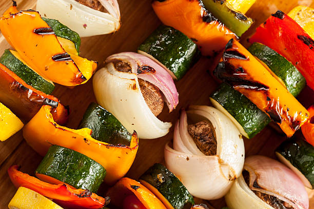 istock Organic Grilled Vegetable shish Kebab 464365673