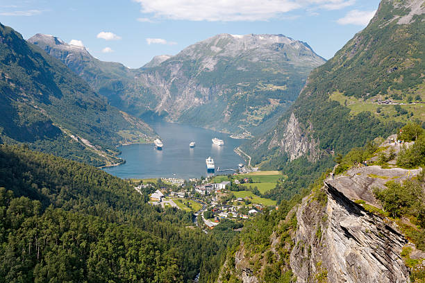 istock Cruise ships in Geiranger seaport, Norway. 464368959