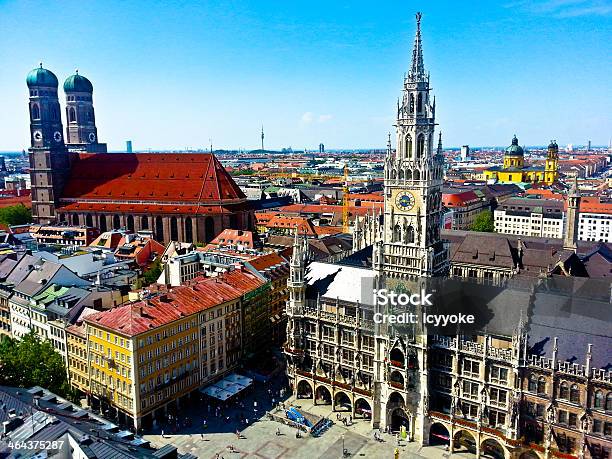 Aerial Of Munich City Germany Stock Photo - Download Image Now - Aerial View, Architectural Dome, Architecture