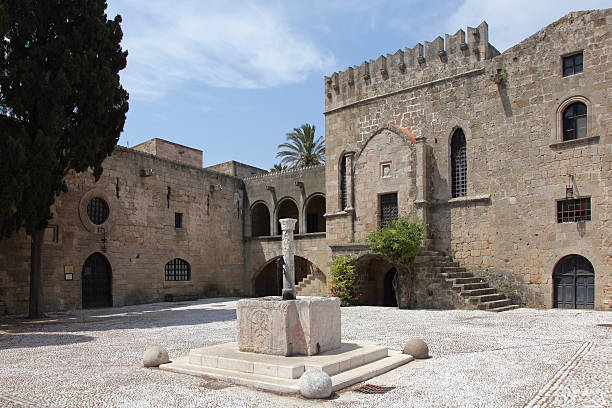 istock Argirokastrou square in Rhodes, Greece 464376267
