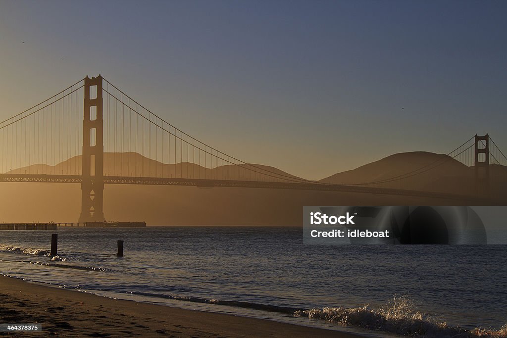 Golden Gate al tramonto - Foto stock royalty-free di Baia