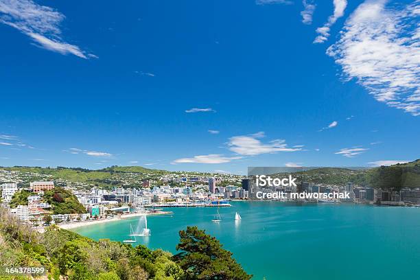 Wellington Bay And Harbour Stock Photo - Download Image Now - Wellington - New Zealand, New Zealand, Mount Victoria - Wellington