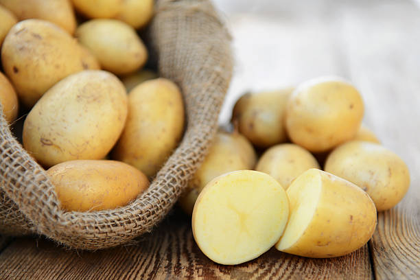 Raw Potato stock photo