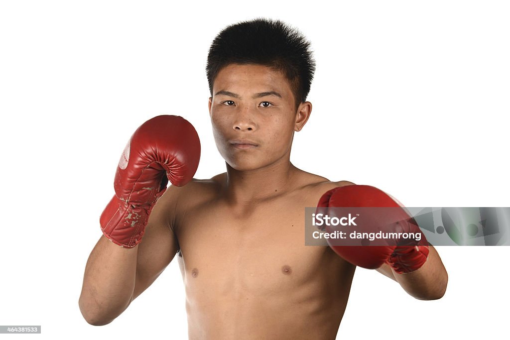 Incontro di boxe Muay Thai boxe maschio - Foto stock royalty-free di Adulto
