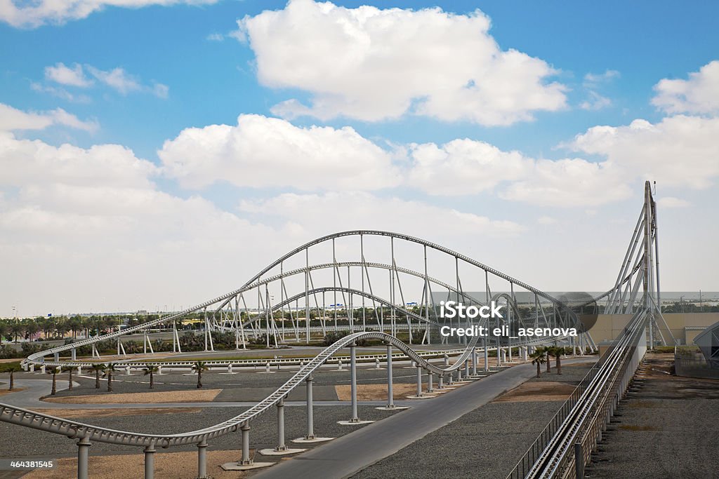 Roller coaster ride Ferrari World Stock Photo