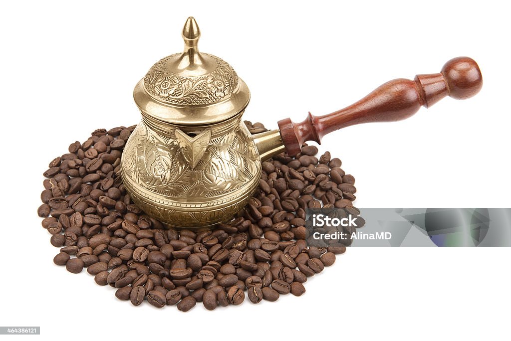 コーヒーポット、豆 - お茶の時間のロイヤリティフリーストックフォト