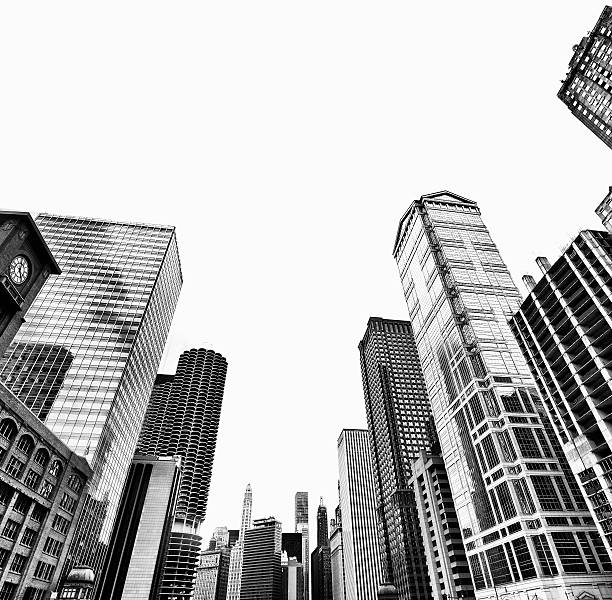 istock Cityscape,Chicago.Black And White 464388041