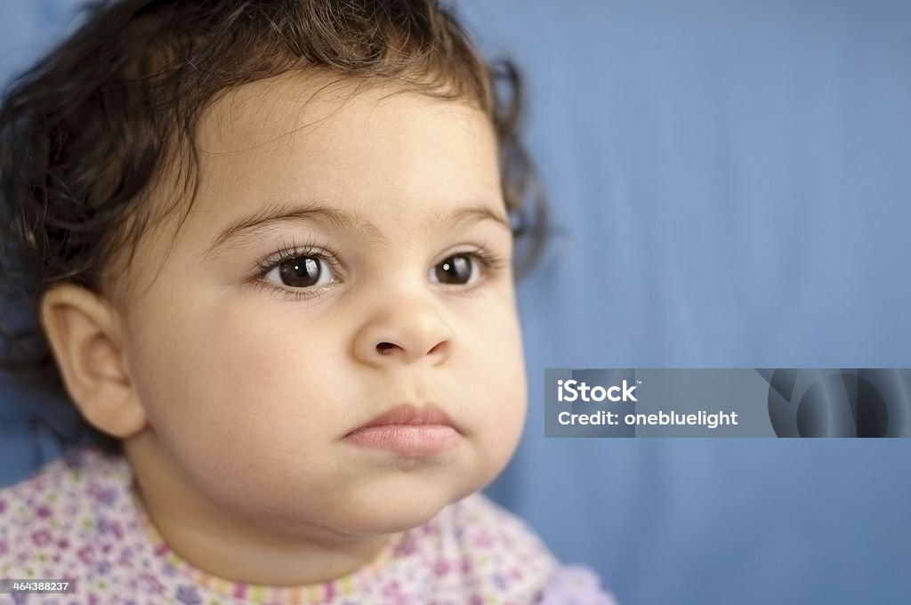 Stoic 12 miesięcy dziecka Dziewczyna Portret starego - Zbiór zdjęć royalty-free (12-17 miesięcy)