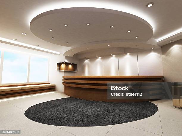 Balcão De Recepção - Fotografias de stock e mais imagens de Sala de Entrada - Sala de Entrada, Alcatifa, Corredor - Caraterística de Construção