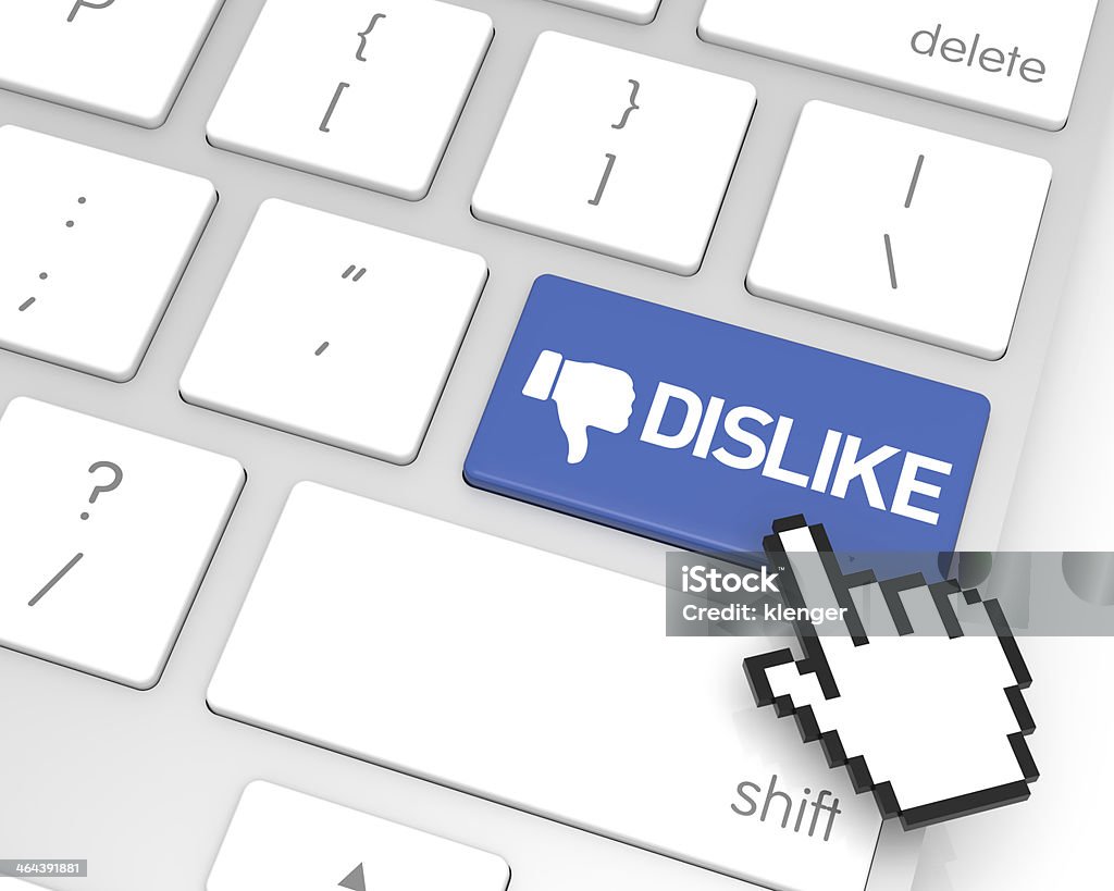 Dislike tecla Enter - Foto de stock de Pulgar hacia abajo libre de derechos