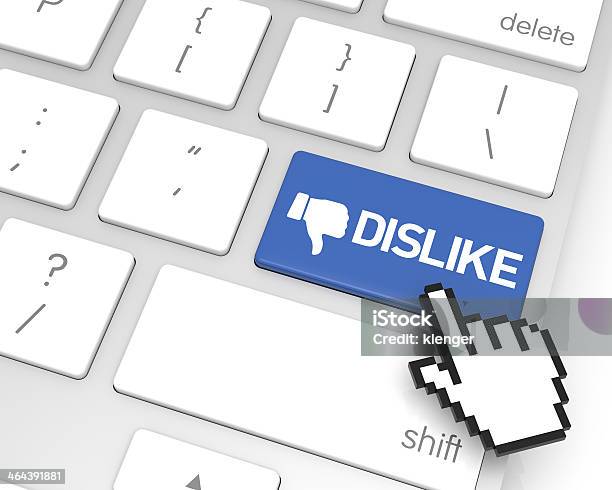 Dislike Tecla Enter Foto de stock y más banco de imágenes de Pulgar hacia abajo - Pulgar hacia abajo, Redes sociales, Abstracto