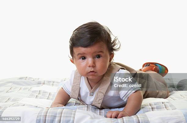 Retrato De Un Niño De Cinco Meses De Edad Foto de stock y más banco de imágenes de 2-5 meses - 2-5 meses, Almohada, Asiento