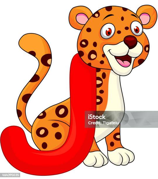 Alphabet J With Jaguar Cartoon Stock Illustration - Download Image Now - Alphabet, Animal, Animals In The Wild