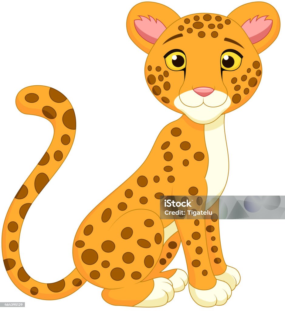 Cute cheetah cartoon Vector illustration of Cute cheetah cartoon  Animal stock vector