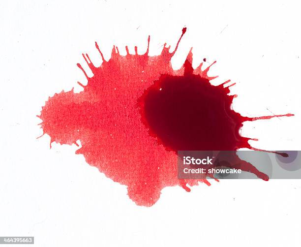 Salpicado Sangre Manchas Sobre Un Fondo Blanco Foto de stock y más banco de imágenes de Abstracto - Abstracto, Arte, Arte y artesanía