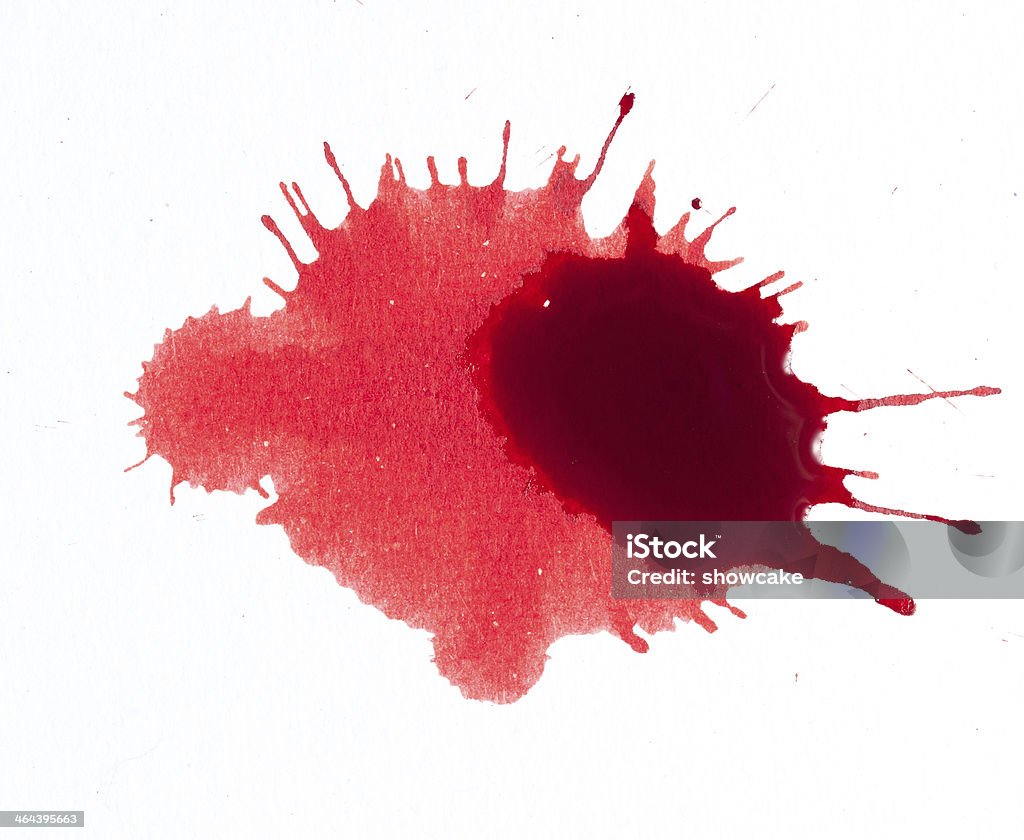 Macchie di sangue macchie su sfondo bianco - Foto stock royalty-free di Arte