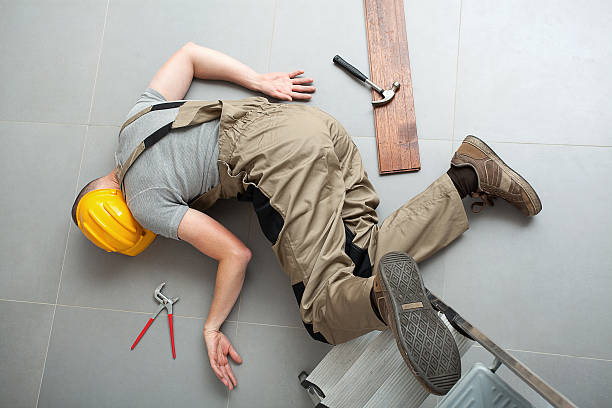 istock Handyman fell from ladder 464396973