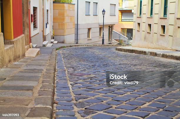 Narrow Alley In The Historic Part Of Budapest Stock Photo - Download Image Now - Alley, Architecture, Budapest