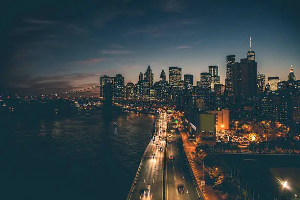 Photo of New York Downtown skyline - Aerial View