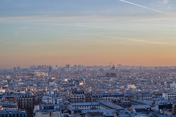 istock view from the sky of paris during a sunrise 464397801