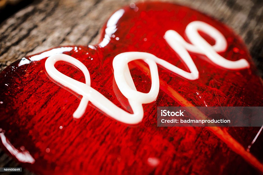 Love concept Selective focus on the letter L on heart shape lolly pop Backgrounds Stock Photo