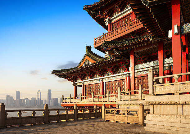 istock Chinese ancient buildings of local 464402273