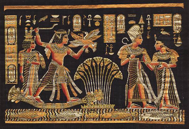 istock Scene of hunting painted at egyptian papyrus 464403367