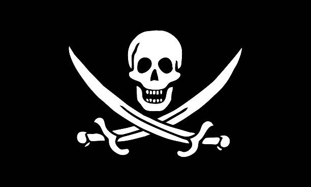 drapeau de pirate - waterbug photos et images de collection