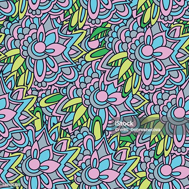 Seamless Floral Pattern Stock Illustration - Download Image Now - 2015, Abstract, Art