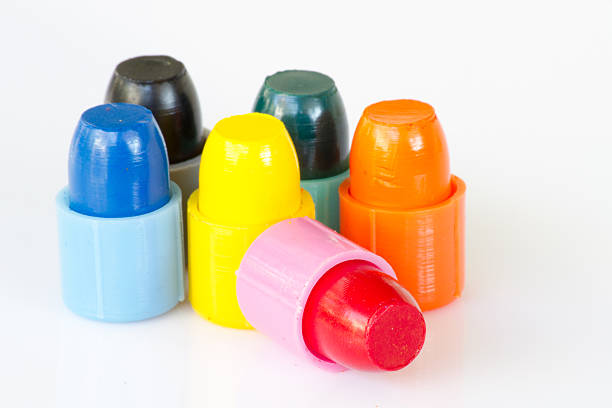 istock close up set of crayons and mix color on table 464405524