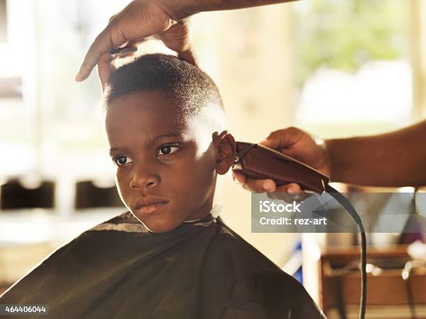 Little Boy Getting His Head Shaved By Barber Stock Photo - Download Image  Now - Cutting Hair, Child, African-American Ethnicity - iStock